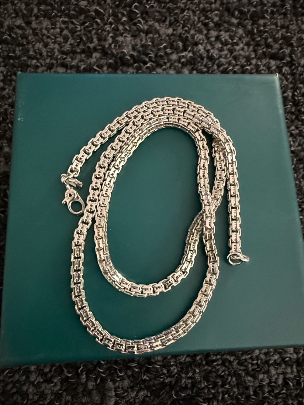 Monet Silver Tone Double Chain Necklace - Picture 5 of 5